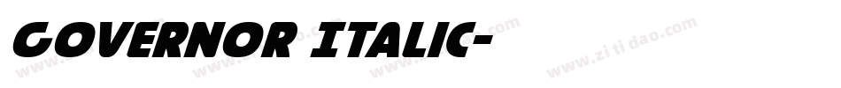 Governor Italic字体转换